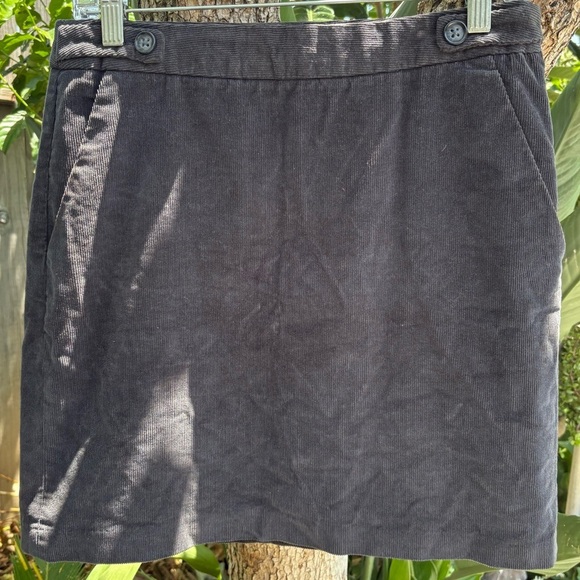 Banana Republic Factory Dark Grey Corduroy Skirt Size 2 - Picture 2 of 8
